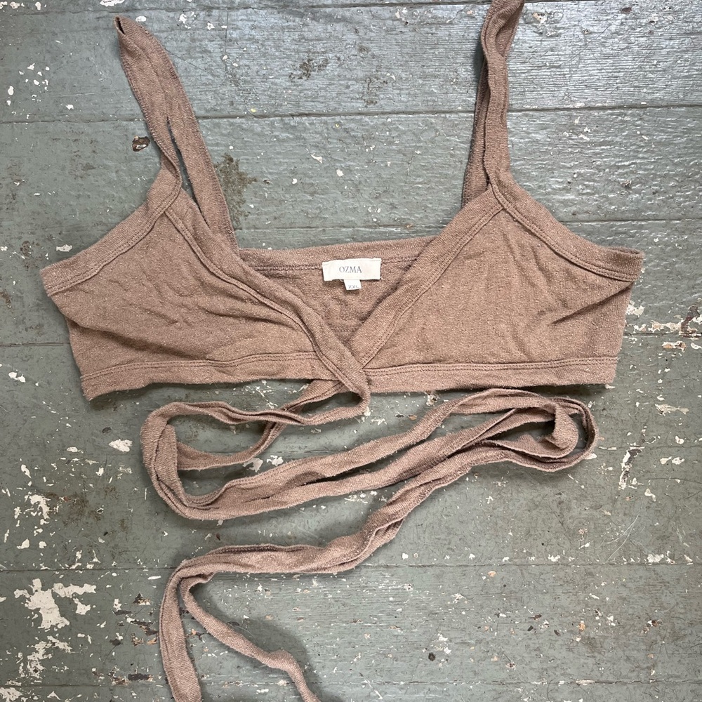 OZMA of California wrap bra raw silk